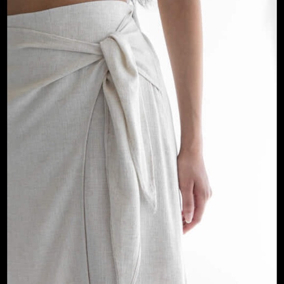 OAK + FORT Linen Tie Skirt - Picture 3 of 7